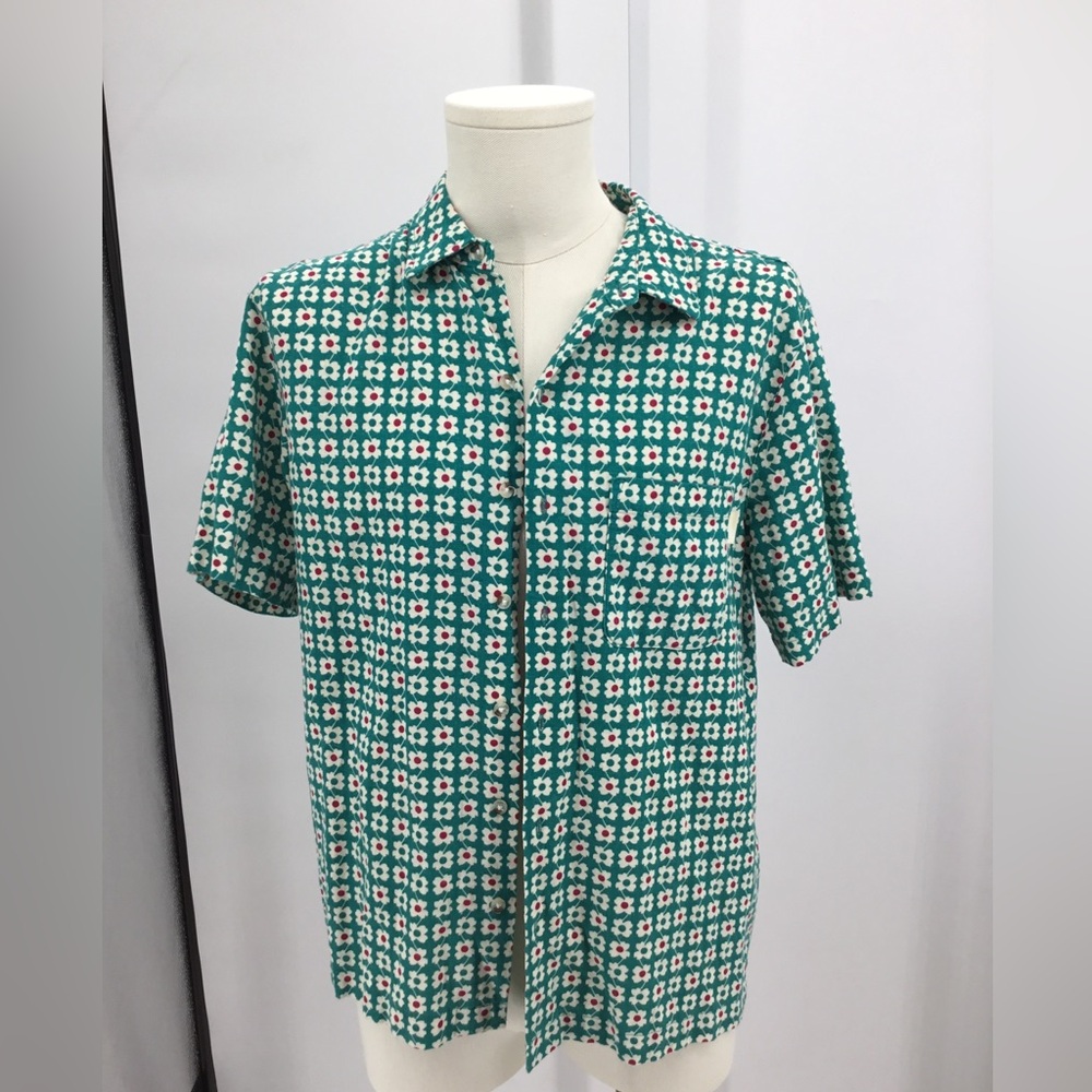 Urban Outfitters Green Floral‎ Men's Shirt Size M